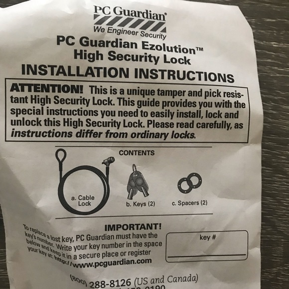 New PC Guardian Ezolution Computer Lock - Picture 2 of 2